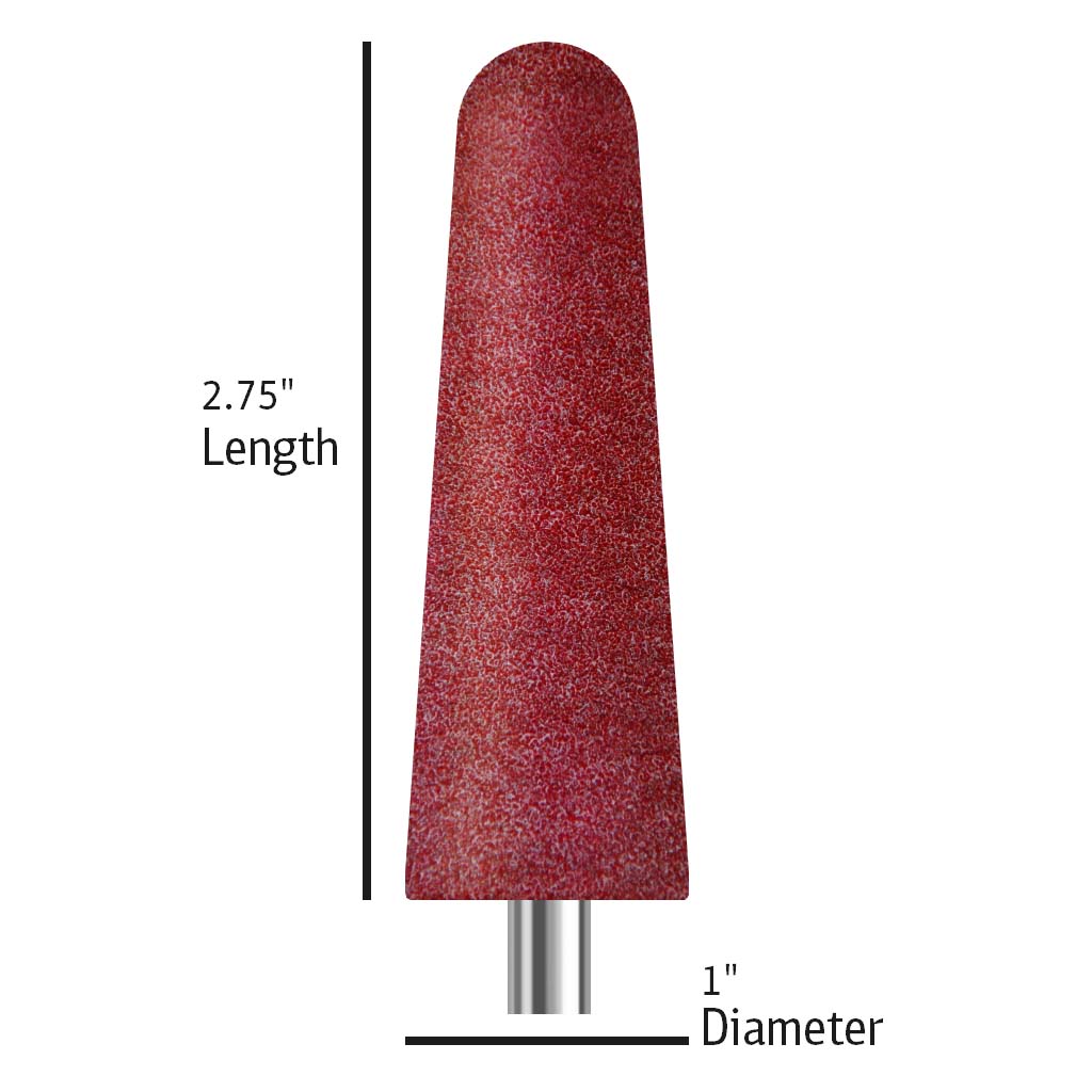 A003 Red taper, size 2-3/4 inches length and 1 inch diameter