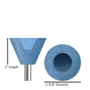 A031 Blue size 1 inch length and 1-3/8 inch diameter, inverted cone with concave center