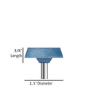 A034 Blue tapered cylinder, size 3/8 inch length and 1-1/2 inch diameter