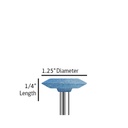 A037 Blue wheel shape, size 1/4 inch length and 1-1/4 inch diameter