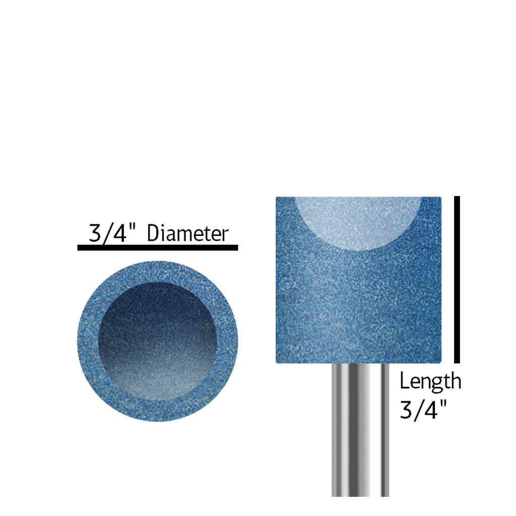 A039 Blue cylinder size 3/4 inch length and diameter