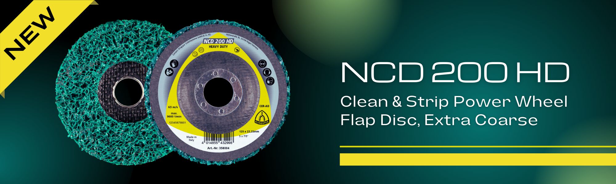 New! NCD 200 HD flap disc!