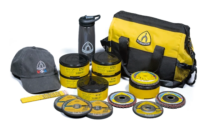 Display of all contents in the Cut, Grind & Go Bag