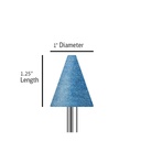 A002 Blue cone, size 1-1/4 inches length and 1 inch diameter