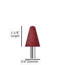A005 Red taper, size 1-1/8 inch length and 3/4 inch diameter