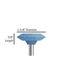 A036 Blue wheel shape, 3/8 inch length and 1-5/8 inch diameter